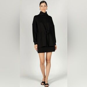 P Cill Wren Mock Neck Long Sleeve with Waist Tie